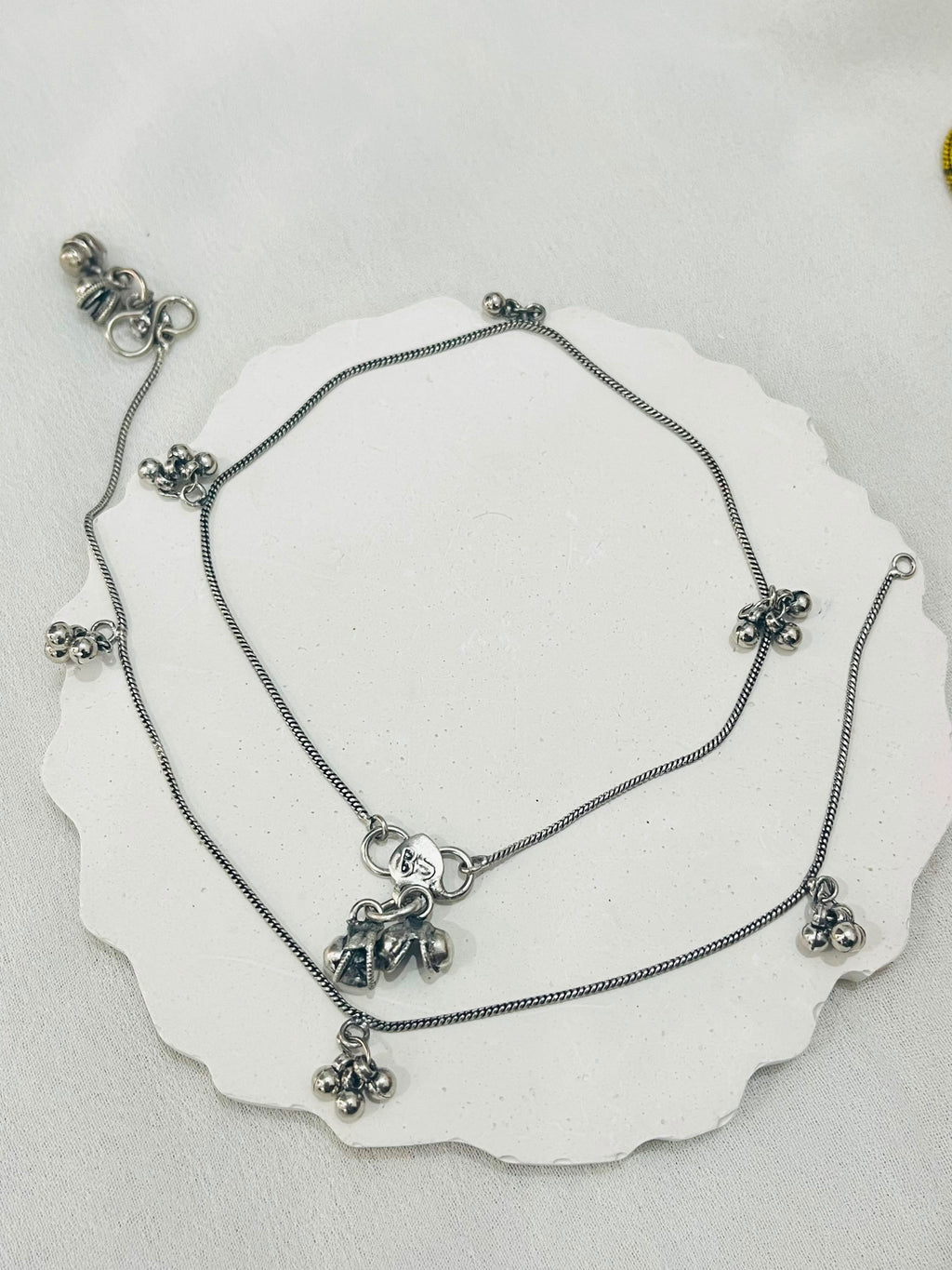 Silver oxidized payal