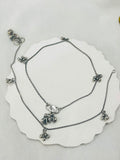Silver oxidized payal