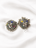 Silver colorfull jhumka