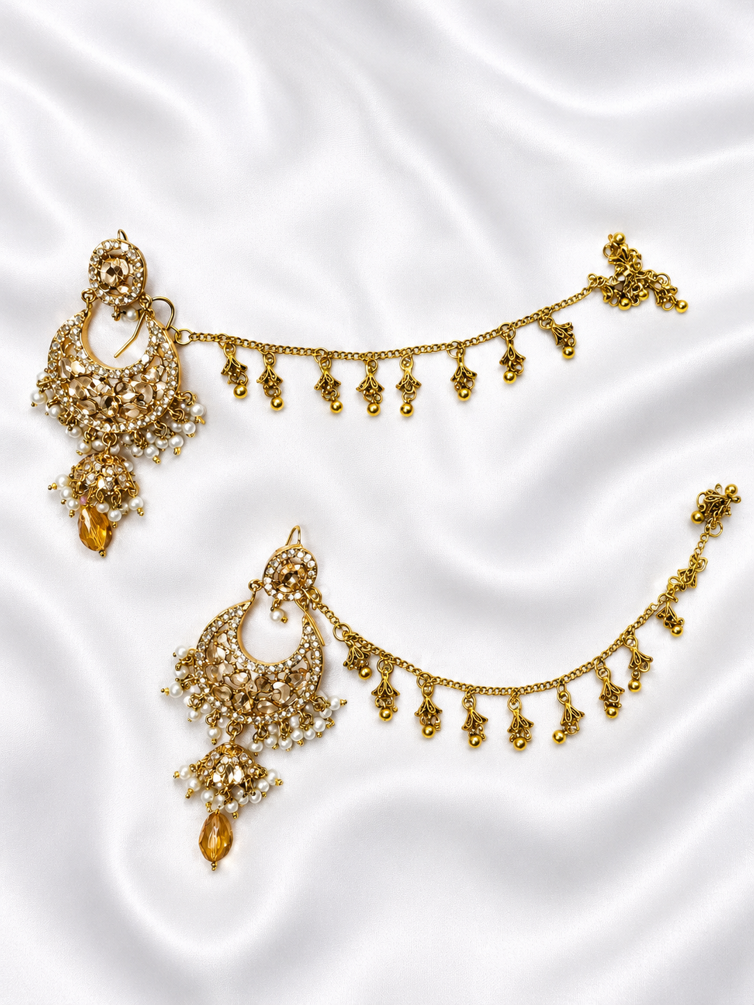 Jhumka set with Sahara
