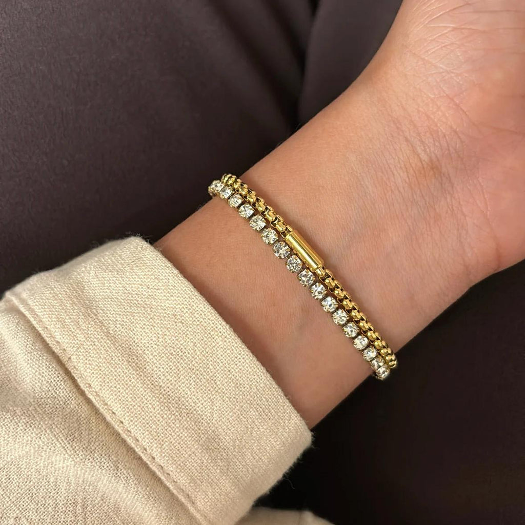 Double-layer chain bracelet