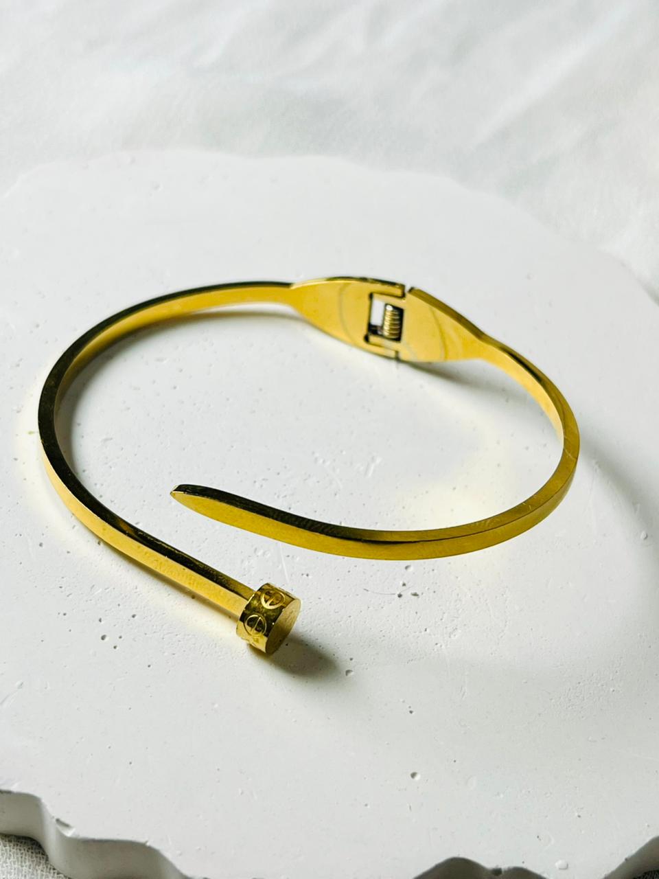 Golden Nail Bracelet