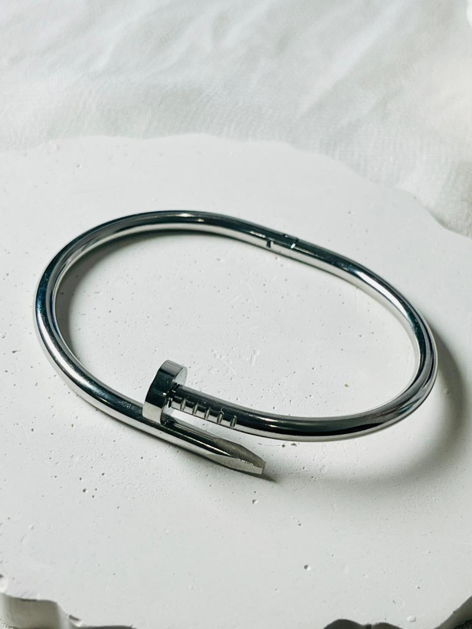 Silver Nail Bracelet