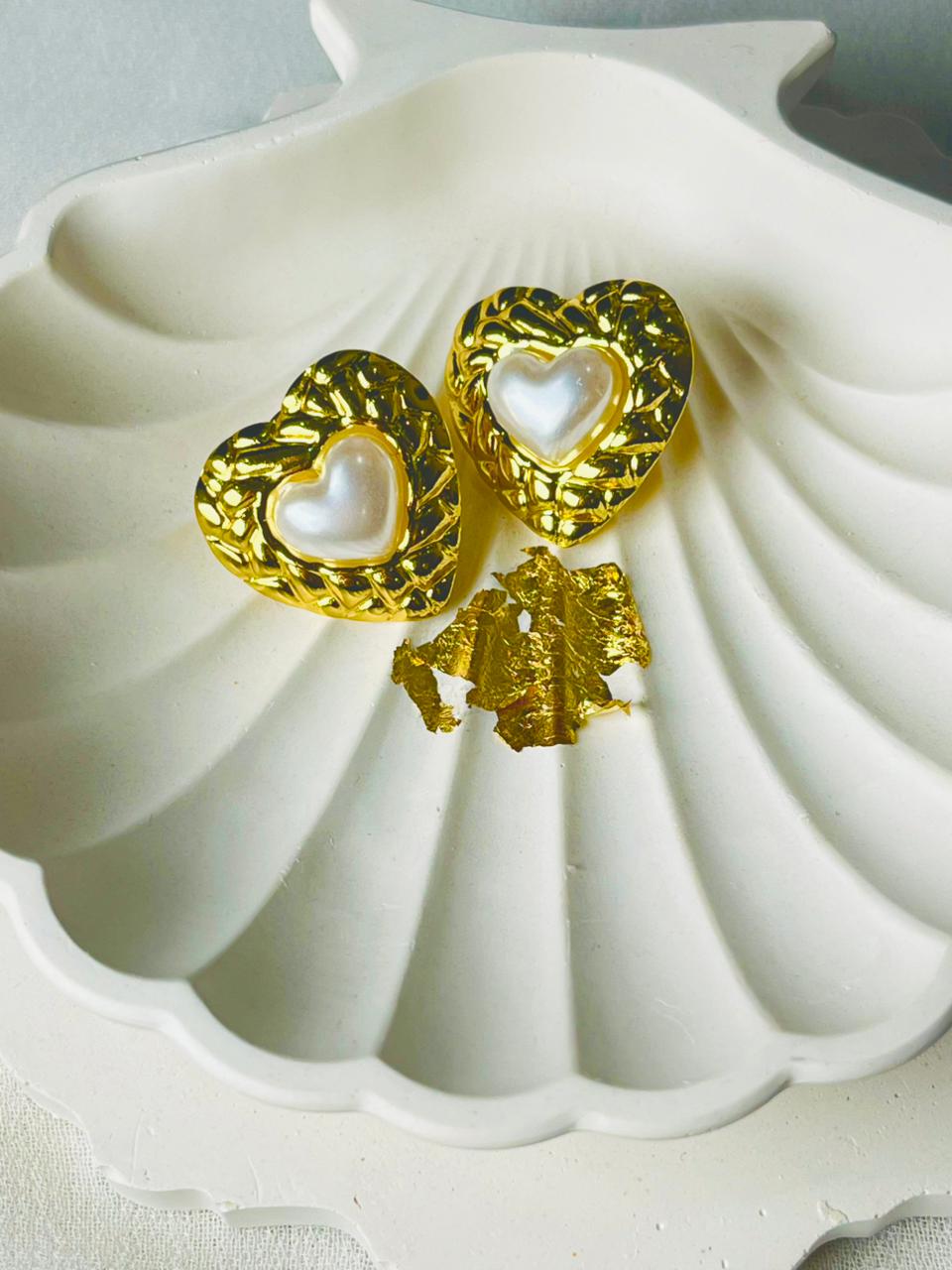 Golden Heart Shape  Earring