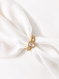 central emerald cut stone