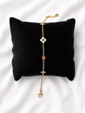 Gold-plated clover bracelet