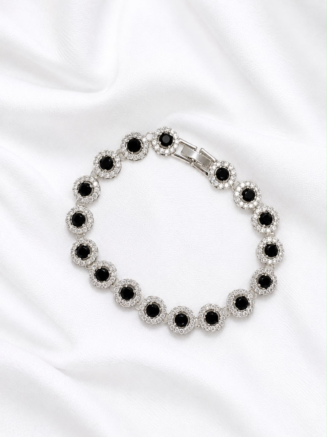 black round zircone stones bracelet
