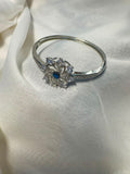 silver Royal blue cuff bracelet