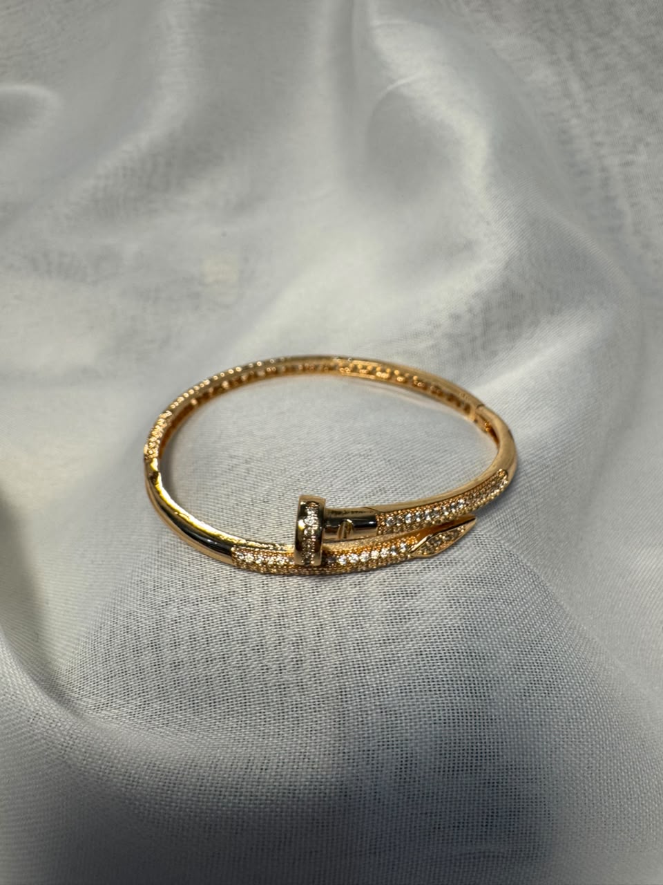 Gold Studded Nail Bangle