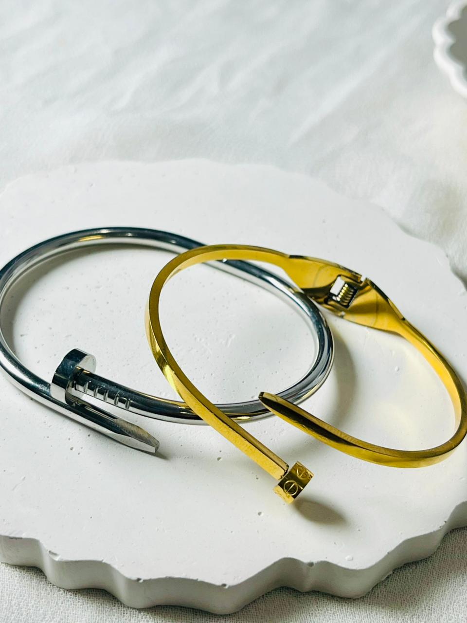 Golden Nail Bracelet