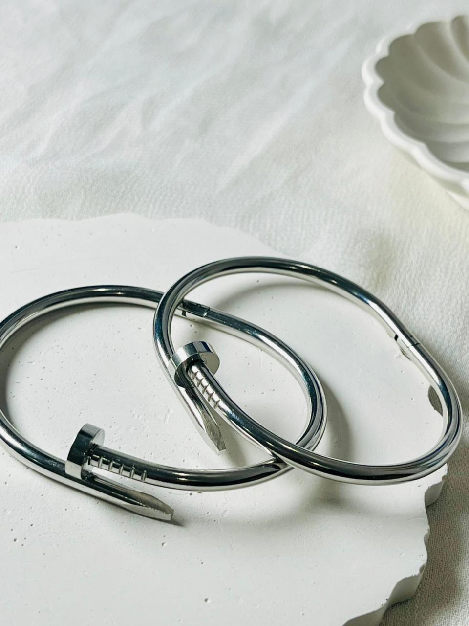 Silver Nail Bracelet