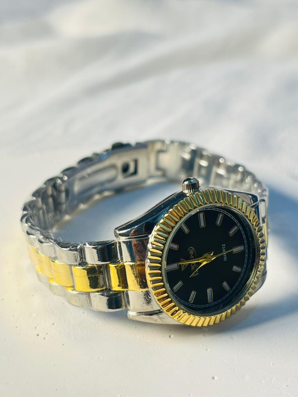 Golden Stainless Steel Watch