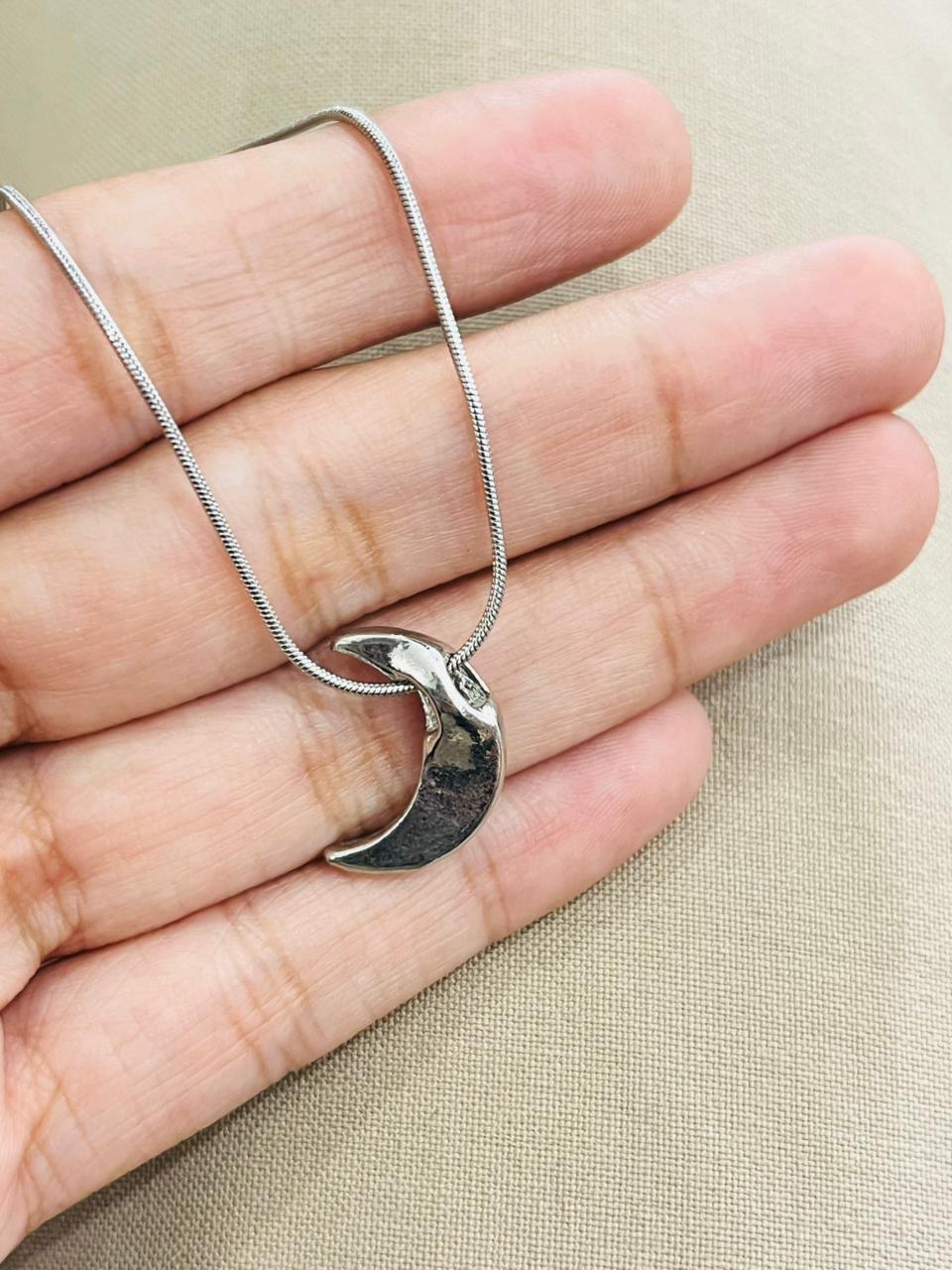 Silver Moon Necklace