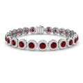 Zircone red Silver Bracelet