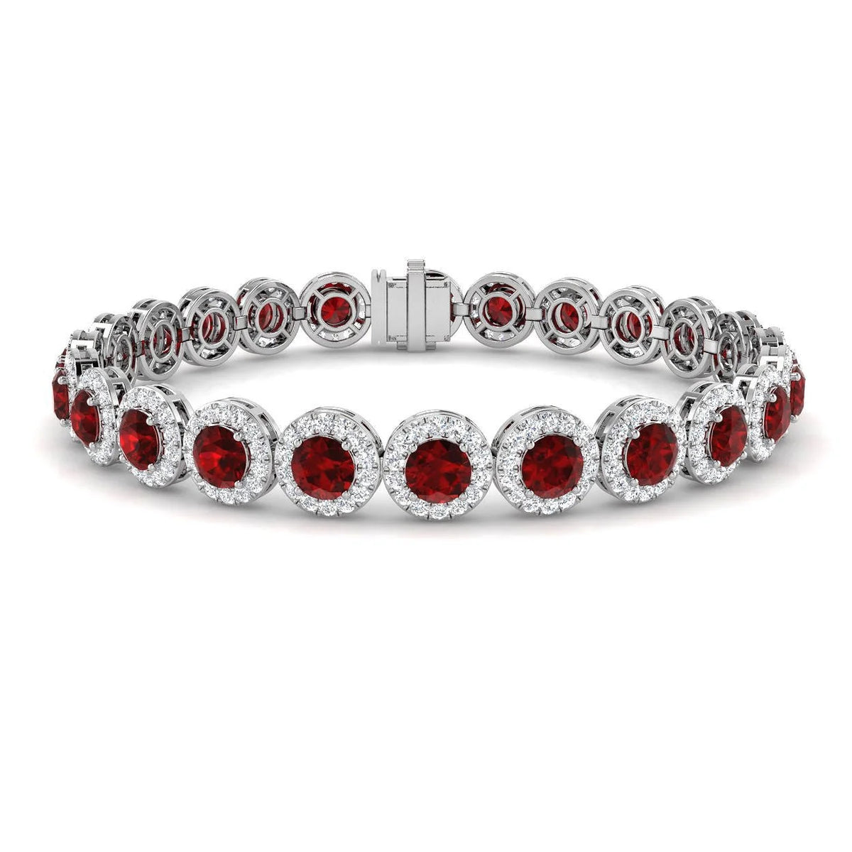 Zircone red Silver Bracelet